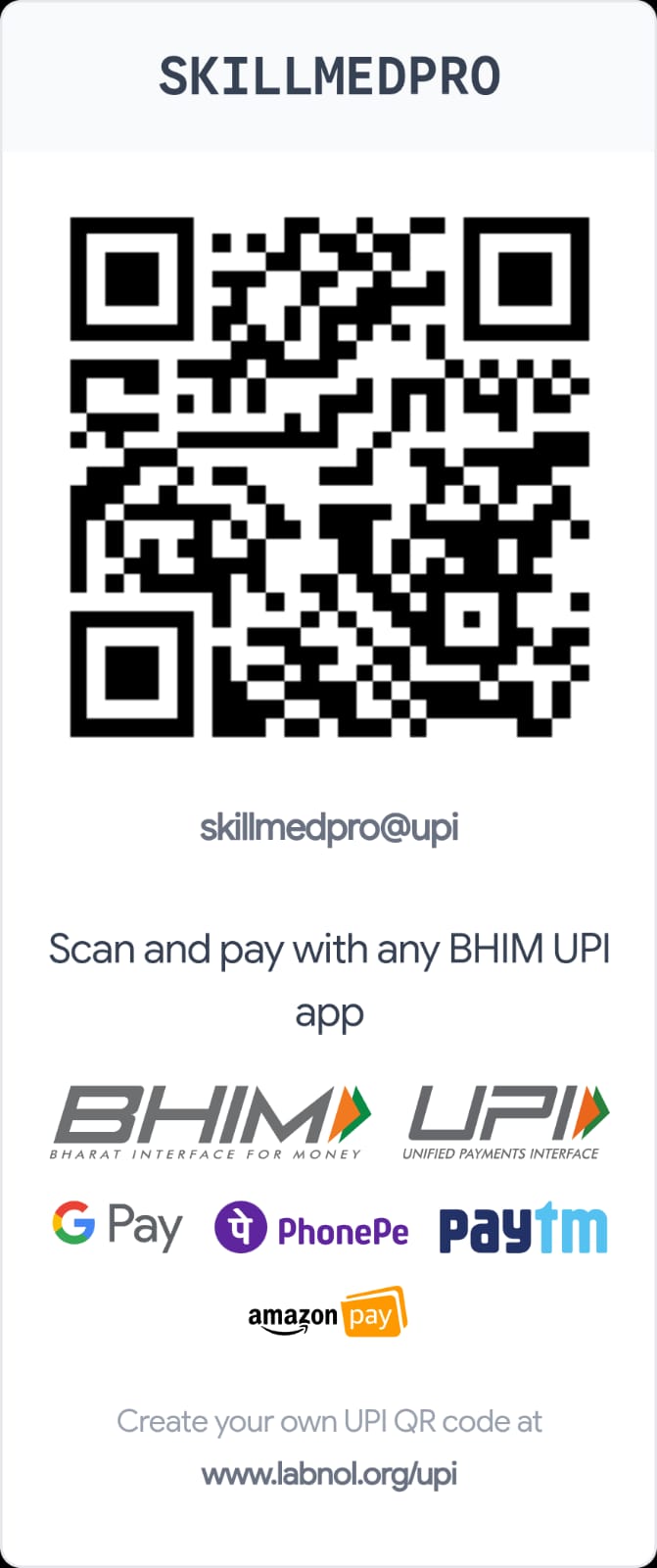 UPI QR code to support SkillMed